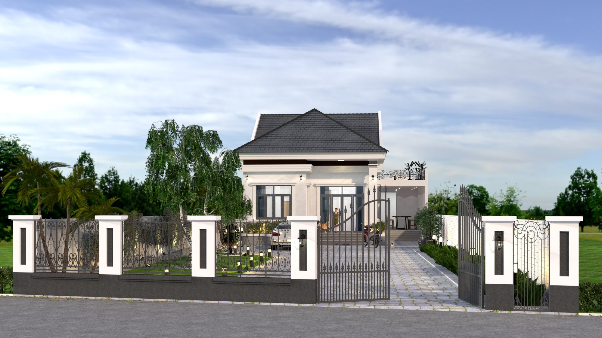 Nhà trệt mái thái hiện đại - Phú Hòa, Thủ Dầu Một