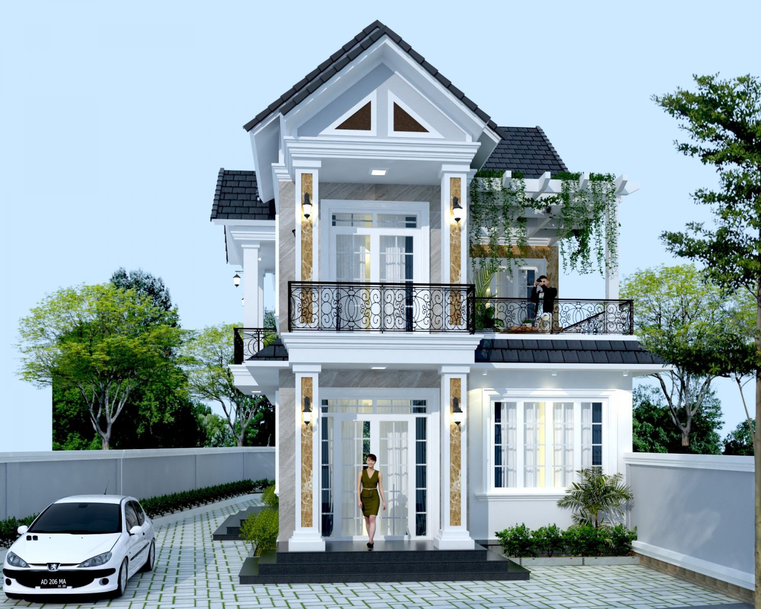 thiết kế nh&agrave; Theo phong c&aacute;ch hiện đại